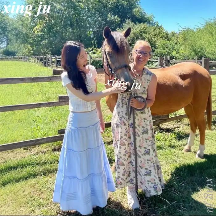 Kpop chanteur Jennie taille haute tempérament plissé gâteau jupe femmes Jazz danse Costume scène Festival fête Performance vêtements