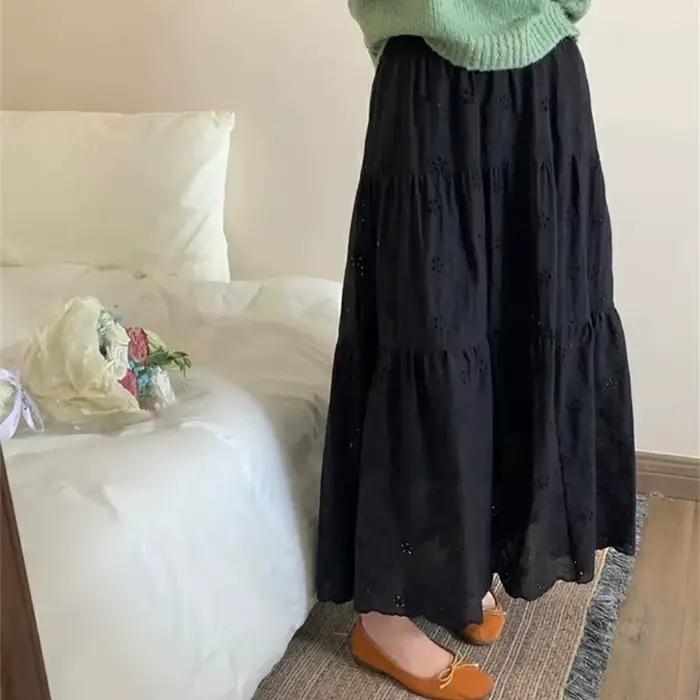 Jupe courte rose taille haute évasée pour femme