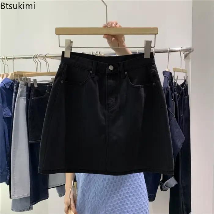 Jupe courte en jean Btsukimi taille haute, sexy et moulante pour femmes, style Y2K, coupe ajustée, occassions spéciales et décontractées
