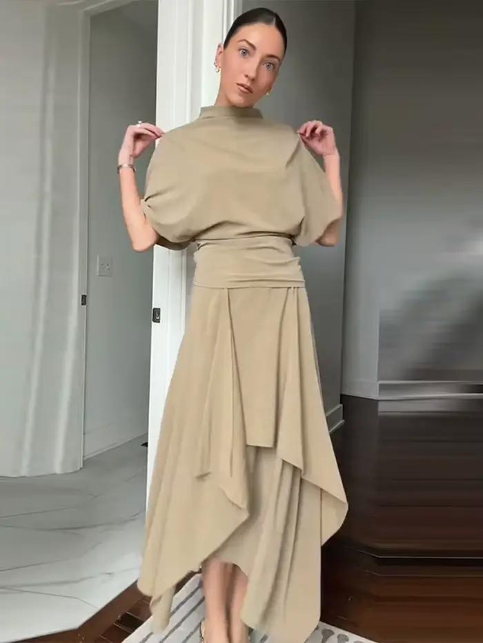 Ensemble élégant haut et jupe pour femme Printemps-Été 2026
