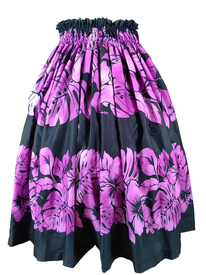 Jupe hawaïenne Hula Dance Pa'u imprimée Floral pour femmes, tenue festive et de performance, idéale pour les cérémonies de diplôme et événements familiaux