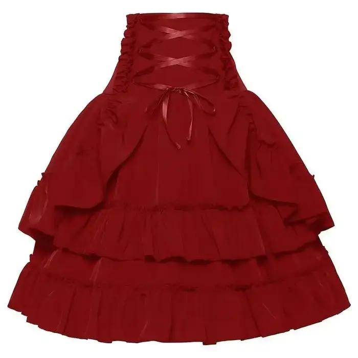 Jupe de style gothique médiéval vintage Y2k pour femmes