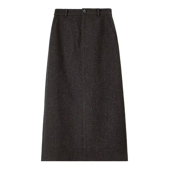 Jupe longue en laine droite SENTUBILA pour femme