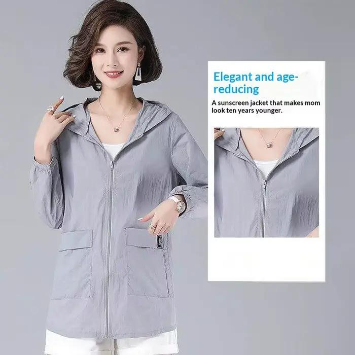 Manteau mi-long ample et léger pour femme, protection solaire anti-UV, pour les activités de plein air, les voyages quotidiens et l'été