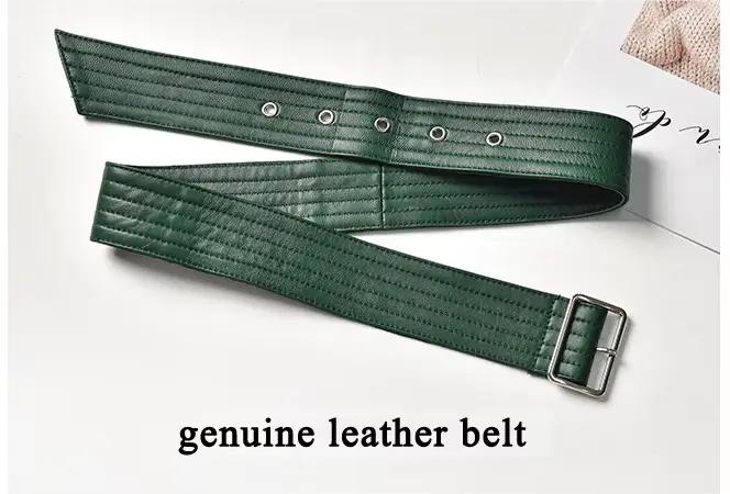 Jupe en cuir véritable Recurfs Youni avec poches, coupe une ligne, élégante pour femmes, occassions formelles et quotidiennes