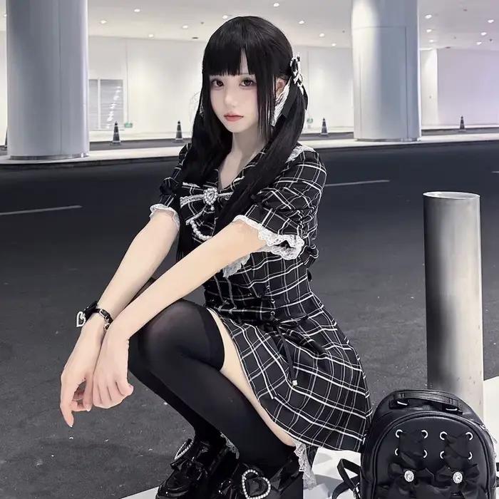 Kawaii – ensemble jupe à manches courtes pour femmes
