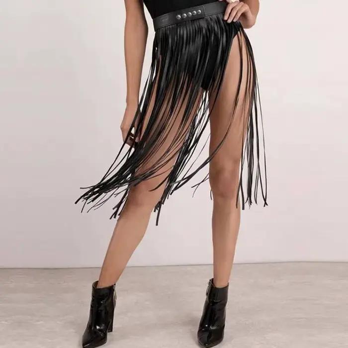 Jupe en Faux Cuir Punk Femme Occasionnels Festifs Danse Fête Clubwear Halloween Rave Partie Musique