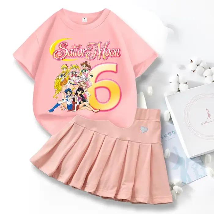Ensemble jupe et t-shirt Sailor Moon pour filles