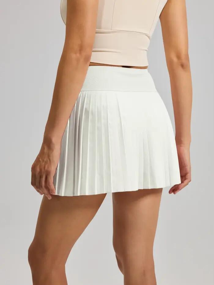 Jupe de tennis plissée pour femme avec short intégré