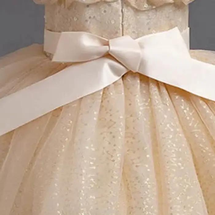 Robe longue élégante nouvelle princesse robes pour filles enfants Piano Recital robe hôte Pageant tenue fleur fille formelle fête porter