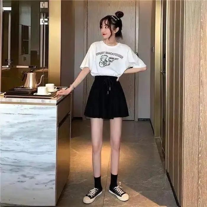 MEXZT 5Xl été Shorts jupes femmes élastique taille haute décontractée jambe large