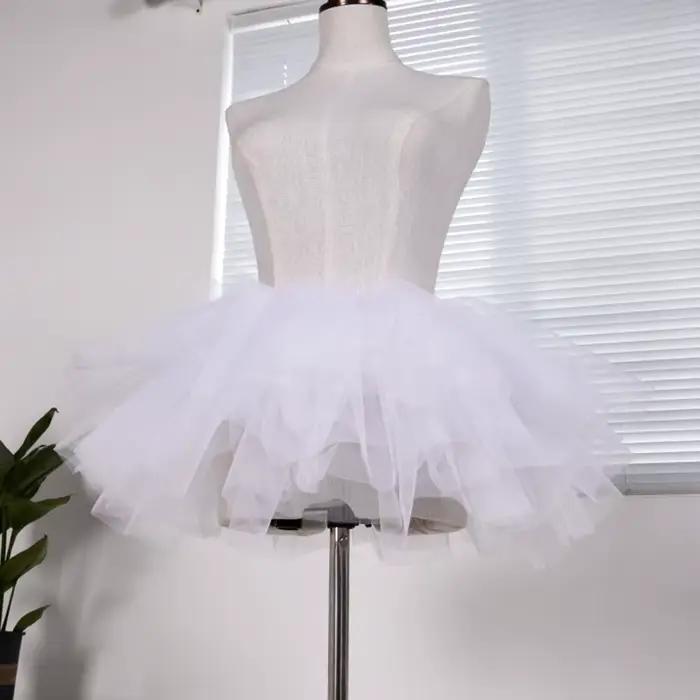 Sous-jupe Lolita en Tulle bouffant blanc et noir pour femmes