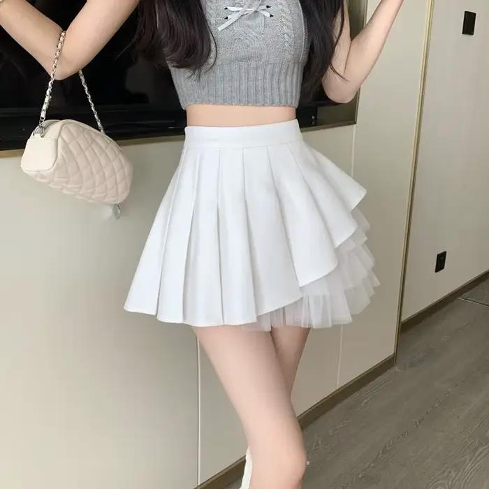 2026 Mesh pleated skirt for girls - summer hot girl short