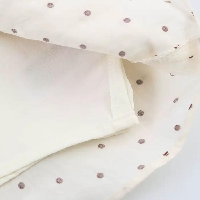 BSAY Nouvelle jupe-short beige à pois pour femme, taille haute, plissée, à volants, superposée, mini-jupe décontractée d'été pour la plage avec doublure