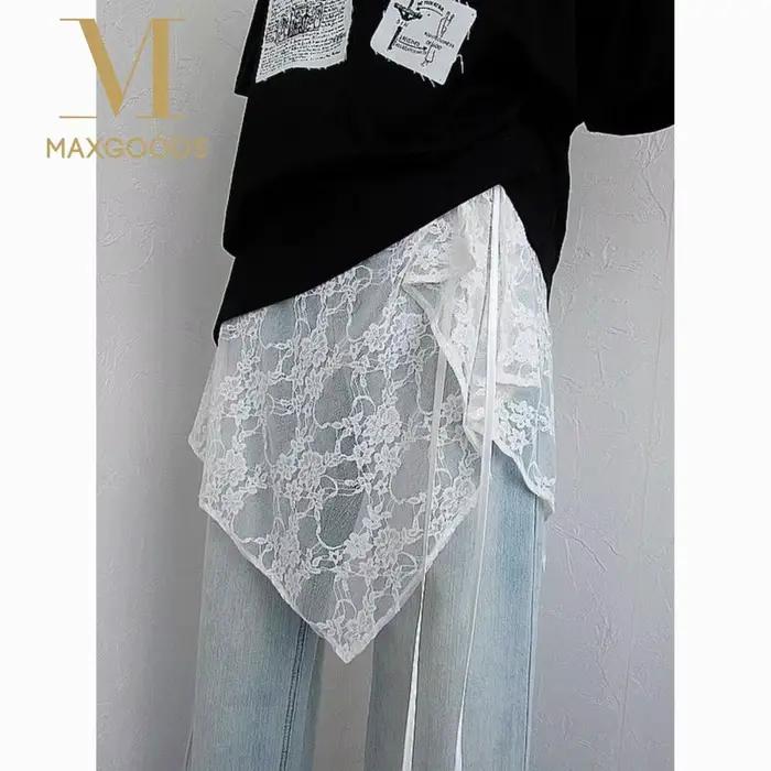 Nouveau Jupe courte à lacets conception superposée jupe portefeuille légère robe de pansement femmes