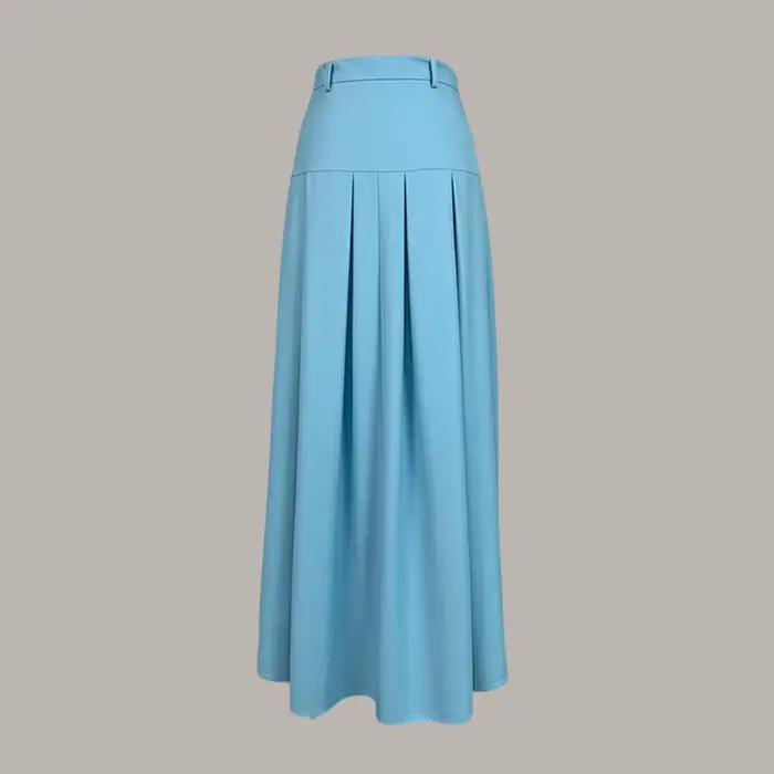 Krisstargirl jupe Maxi à ourlet haut et bas pour femme 2025 printemps/été et automne coton lin