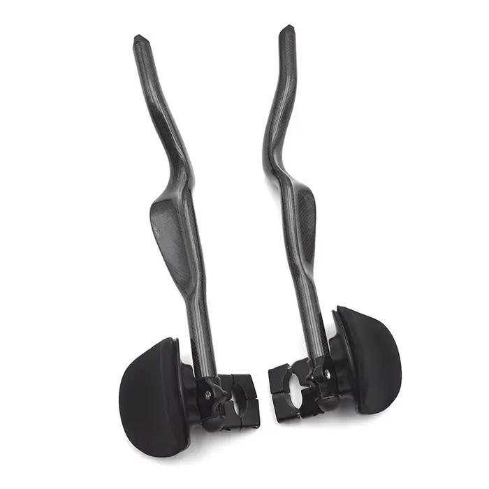 Vélo de route Triathlon temps d'essai 3K repose-vélo entièrement en carbone guidon TT 35 ° Pour extension de guidon Aero avec clip