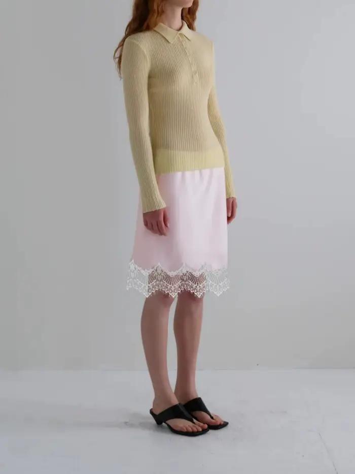 Lamuusaa – Mini jupe en dentelle y2k pour femmes