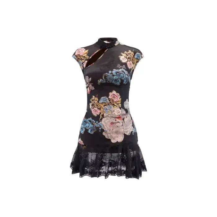 Nouvelle jupe courte style chinois en cheongsam
