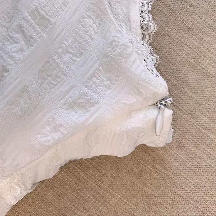 Balletcore – Mini jupe à volants avec bordure en dentelle