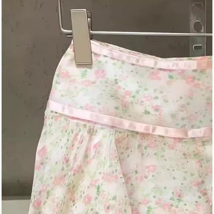 Nouvelle jupe mini à imprimé floral d'été pour femme