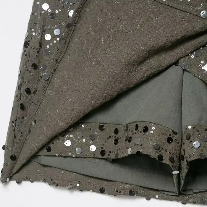 Chic élégant paillettes Mini jupes femmes mode fête mince Sexy femme