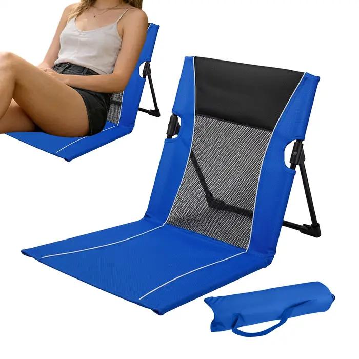 Chaises de plage pliables, chaises longues de piscine, chaises pliantes de camping en plein air, chaises de jardin avec tapis de sol, sièges pliants avec sac de transport