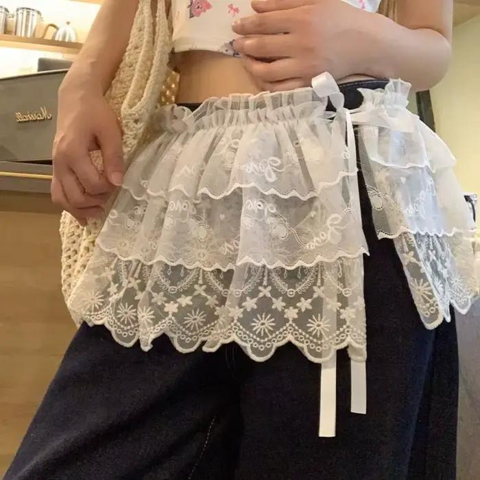 Mini-jupes élégantes en dentelle de style balletcore