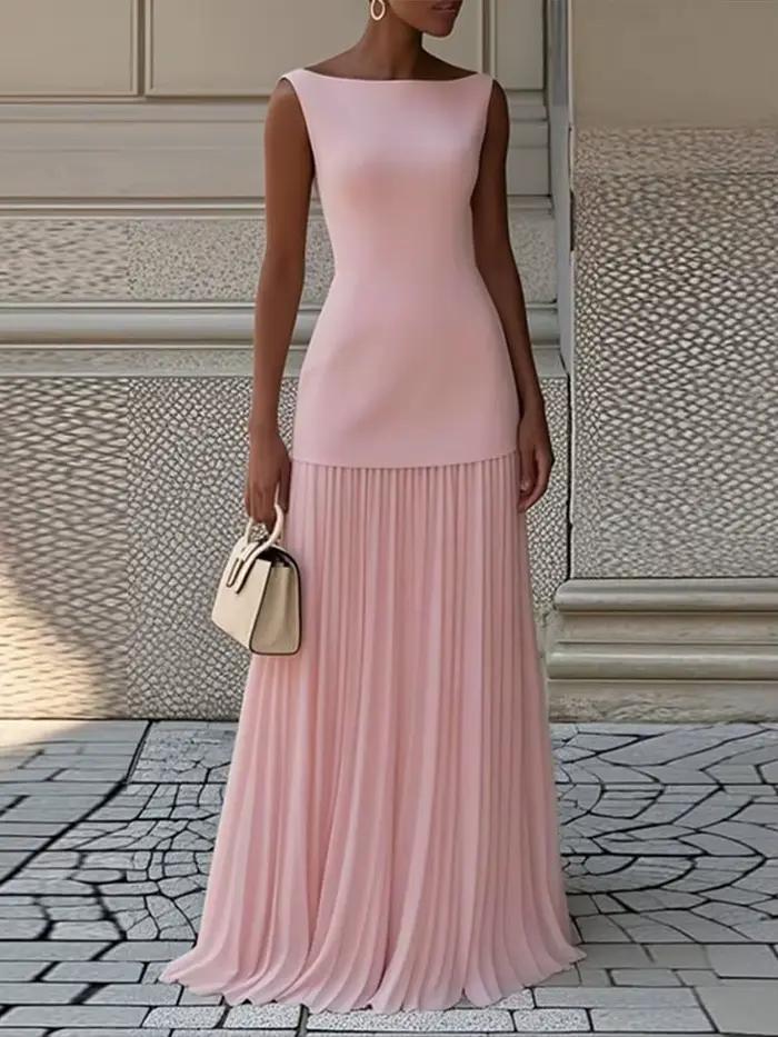 Femmes élégant solide jupe plissée ensembles femme 2 pièces tenue Sexy Slash cou sans manches débardeur tenues été creux mince costumes