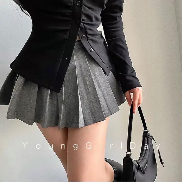 ZOpastel-Mini jupe plissée avec short pour femme