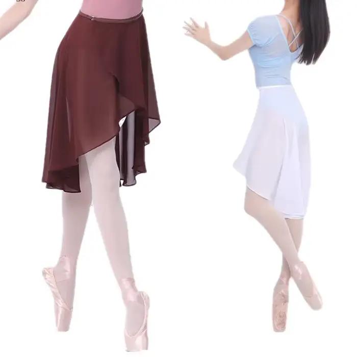 Jupe de Ballet jupe de danse femmes longue jupe de danse en mousseline de soie jupe de Skate Tutu de Ballet boucles réglables ballerine