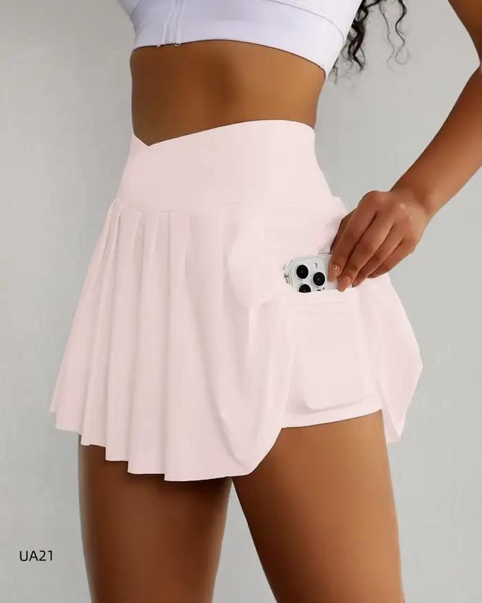 Jupe de tennis plissée taille haute pour femme
