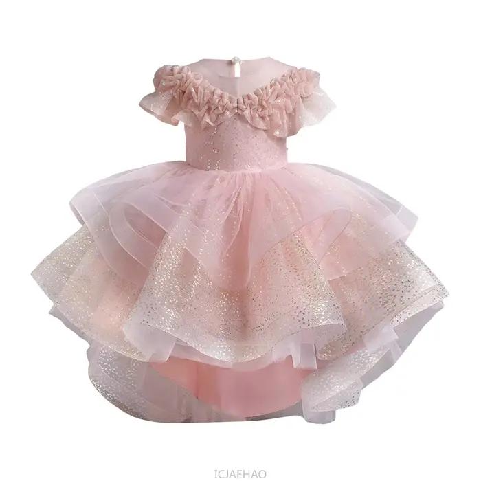 Robe longue élégante nouvelle princesse robes pour filles enfants Piano Recital robe hôte Pageant tenue fleur fille formelle fête porter