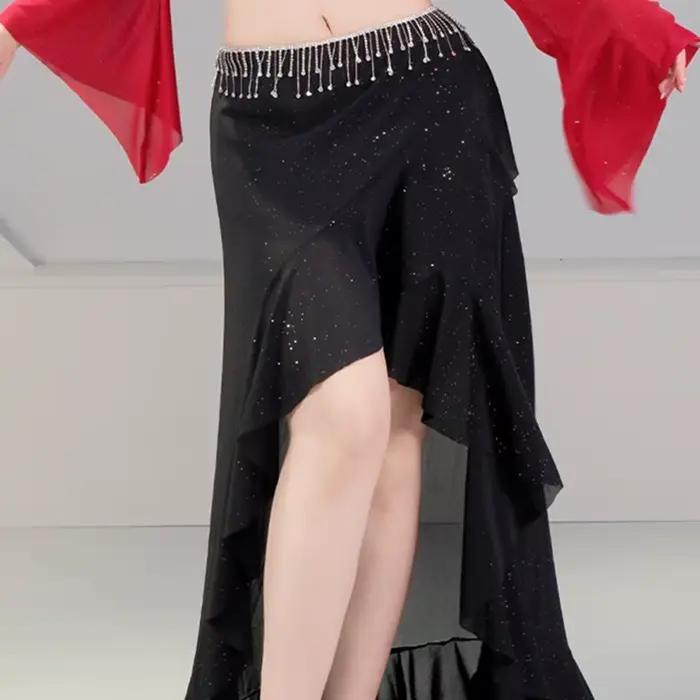 Jupe de danse orientale scintillante pour femme