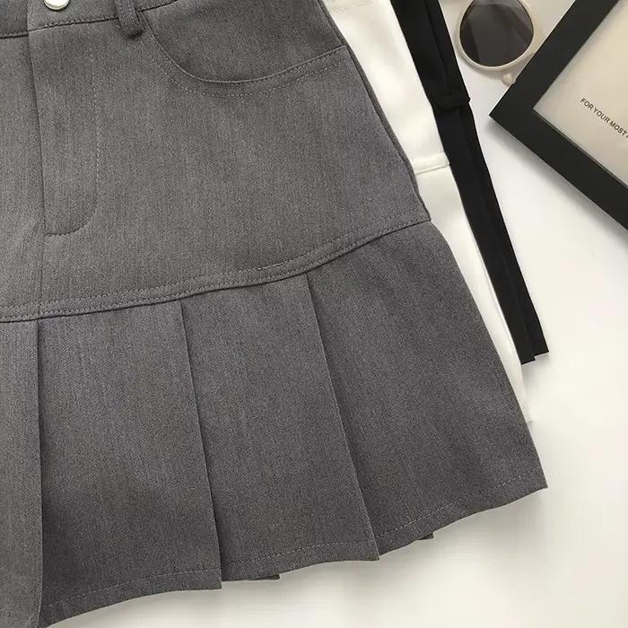 Y2K – jupe plissée Vintage taille haute pour femmes