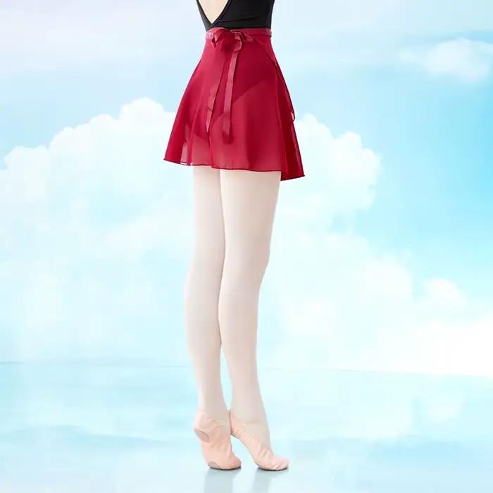 Jupe de ballet pour femmes en polyester semi-transparent avec ceinture réglable à lacets pour danse, spectacle, patinage sur glace et occasions spéciales