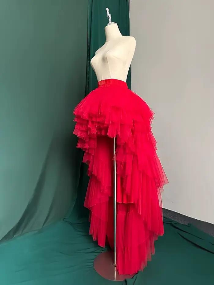 Jupe tutu longue à dos court, jupes de princesse à la mode