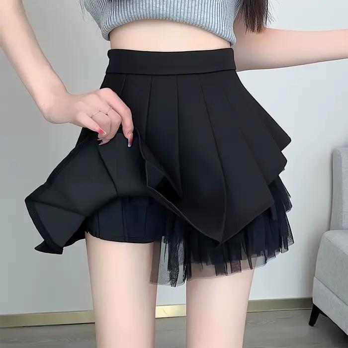 2026 Mesh pleated skirt for girls - summer hot girl short