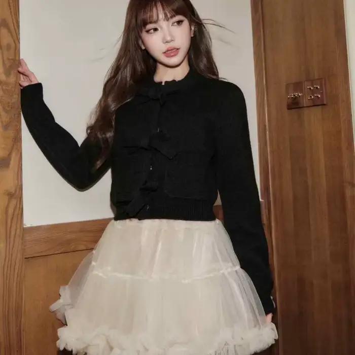 Mesh Skirt Female 2025 Spring and Summer Sweet A-shaped Cake Fluffy Skirt
