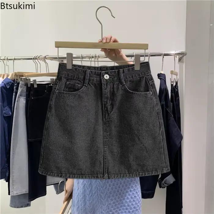 Jupe courte en jean Btsukimi taille haute, sexy et moulante pour femmes, style Y2K, coupe ajustée, occassions spéciales et décontractées