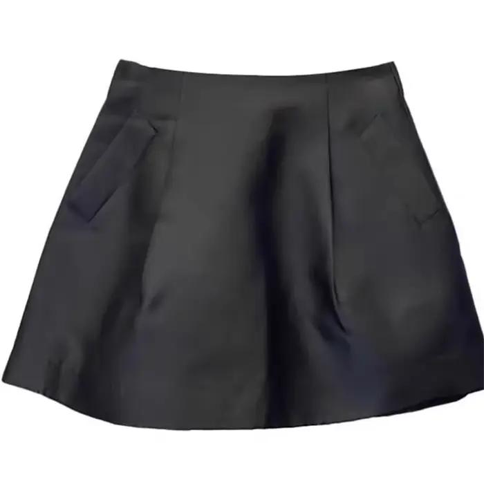 Style de travail coréen costume jupes été nouveau Design noir blanc taille haute