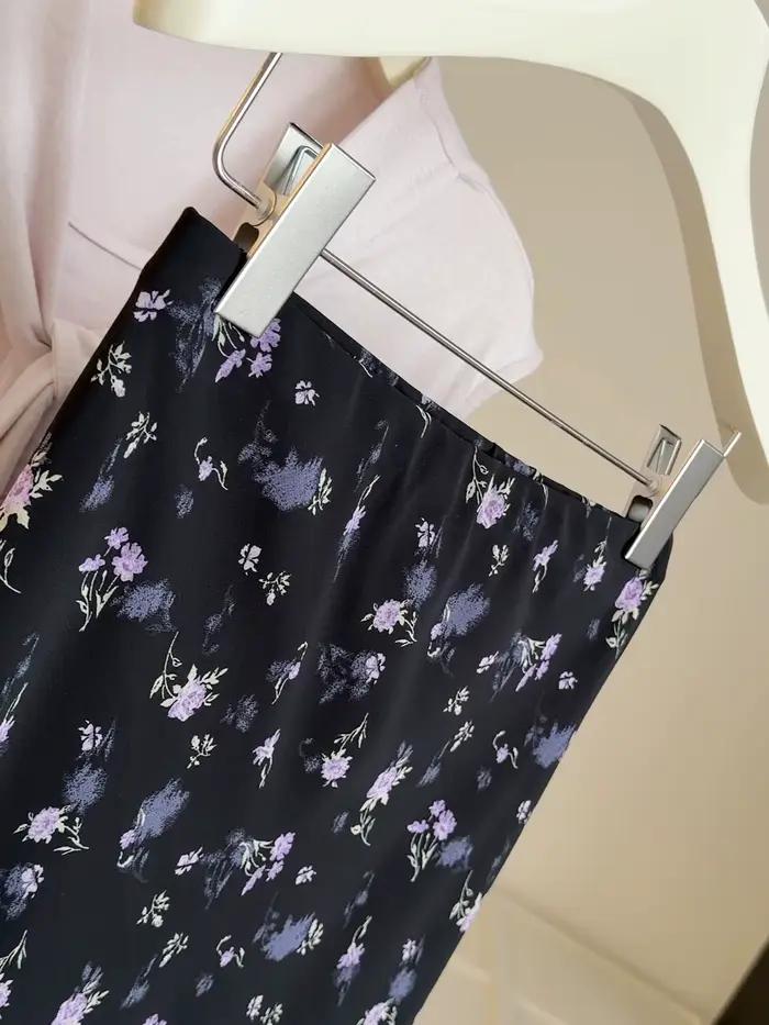 Jupes Vintage en Mousseline Florale pour Femmes 2026 Nouvelle Mode Amincissante Moulante Effet Hanches Nues Taille Haute Décontractée Élégante Plage Sirène