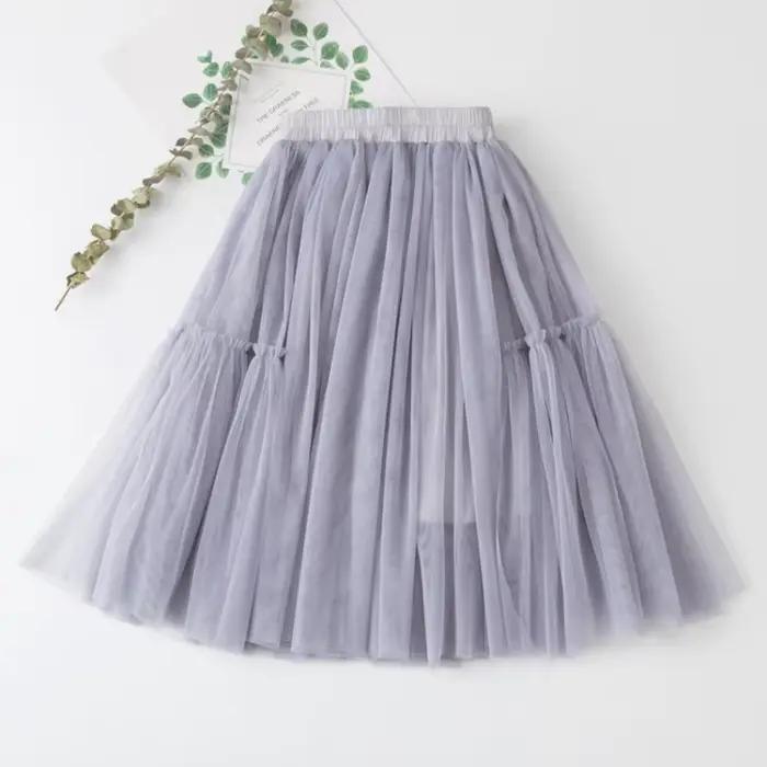 Jupes pour filles, jupe simple en gaze de princesse pour toutes les saisons