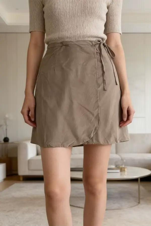 Jupe Courte Décontractée Nouveau Style Taille Haute Été Simple Bretelles Fines