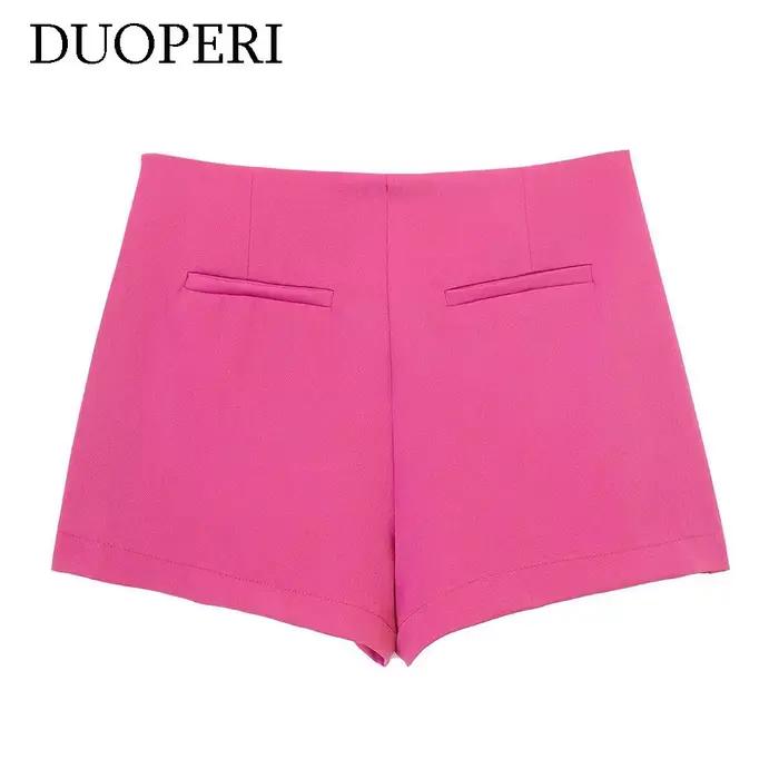 DUOPERI femmes mode plaine asymétrique jupe Style Shorts femme Chic élégant doux dame décontracté jupes courtes culottes