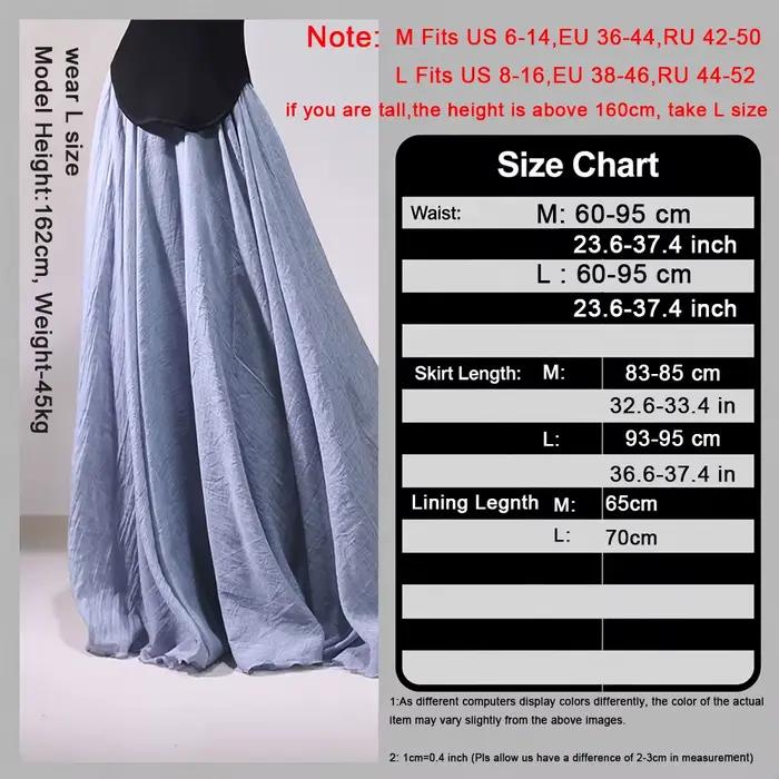 Jupe longue élégante en lin taille haute pour femme