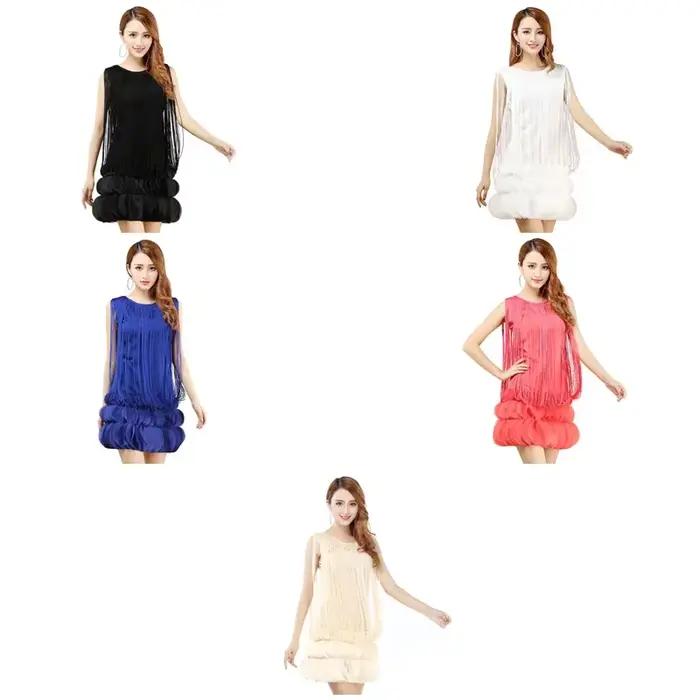 Jupe de danse latine Sexy à franges pour filles