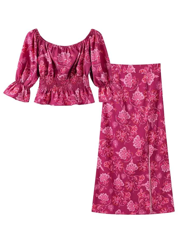 Costumes haut et jupe College vintage pour femmes
