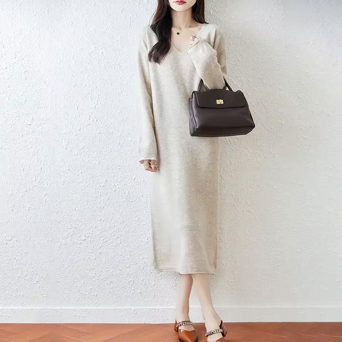 Nouvelle jupe en laine en automne et en hiver