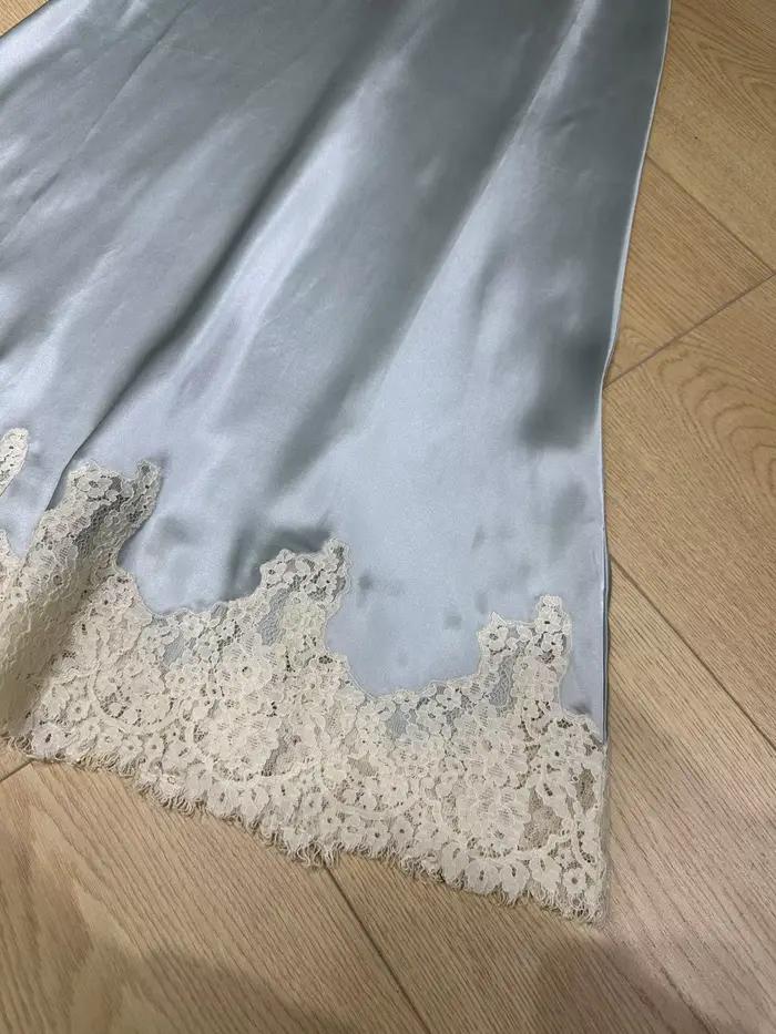 Jupe midi élégante pour femme en dentelle brodée